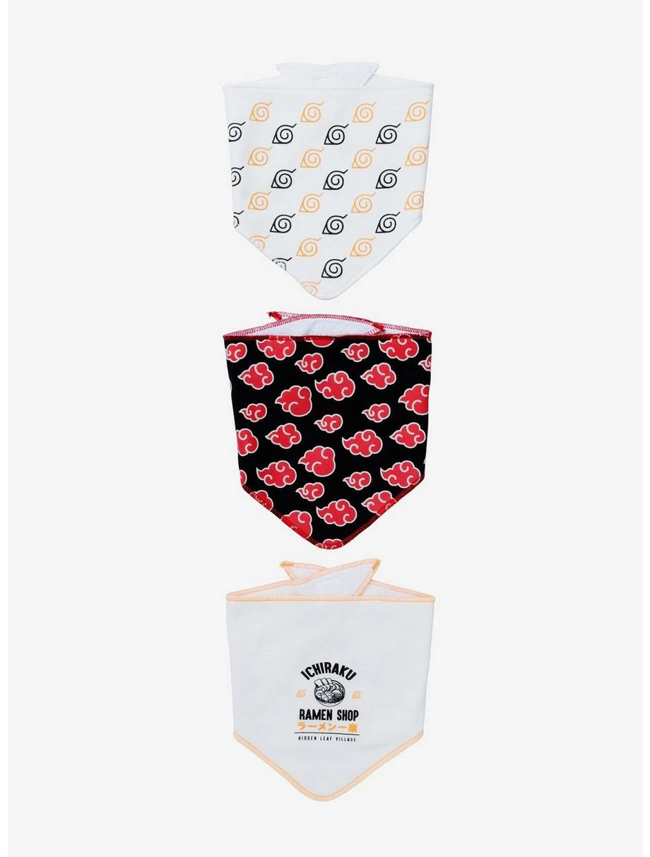 Anime Naruto Shippuden Bandana Bib Set - BoxLunch Exclusive 4 Anime Naruto Shippuden Bandana Bib Set - BoxLunch Exclusive - Image 2