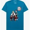 Anime Demon Slayer: Kimetsu No Yaiba - The Movie: Mugen Train Tanjiro & Kyojuro T-Shirt - BoxLunch Exclusive -BoxLunch shop 15909261 hi