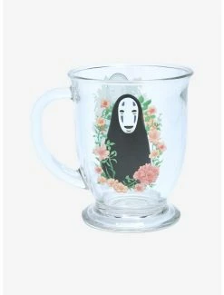 Anime Studio Ghibli Spirited Away No-Face Floral Glass Mug - BoxLunch Exclusive