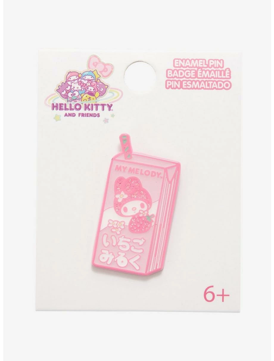 Anime Loungefly Sanrio My Melody Strawberry Milk Box Enamel Pin - BoxLunch Exclusive 4 Anime Loungefly Sanrio My Melody Strawberry Milk Box Enamel Pin - BoxLunch Exclusive - Image 2