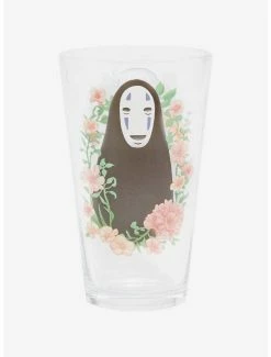 Anime Studio Ghibli Spirited Away No-Face Floral Pint Glass - BoxLunch Exclusive