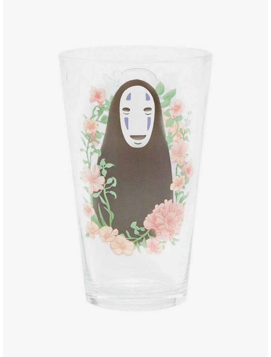 Anime Studio Ghibli Spirited Away No-Face Floral Pint Glass - BoxLunch Exclusive 3 Anime Studio Ghibli Spirited Away No-Face Floral Pint Glass - BoxLunch Exclusive