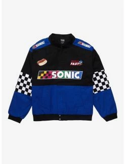 Gamer Sonic The Hedgehog Checkered Racing Jacket - BoxLunch Exclusive