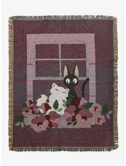 Anime Studio Ghibli Kiki's Delivery Service Lily & Jiji Window Tapestry Throw - BoxLunch Exclusive