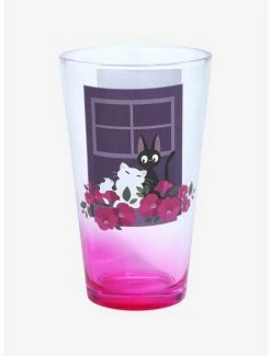 Anime Studio Ghibli Kiki's Delivery Service Lily & Jiji Window Pint Glass - BoxLunch Exclusive