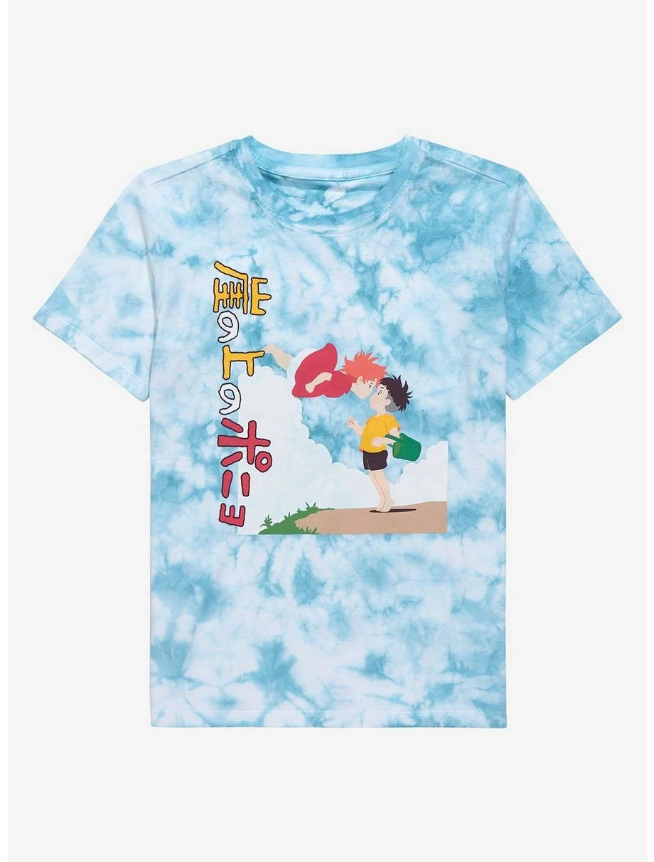 Anime Studio Ghibli Ponyo Kanji Youth Tie-Dye T-Shirt - BoxLunch Exclusive 3 Anime Studio Ghibli Ponyo Kanji Youth Tie-Dye T-Shirt - BoxLunch Exclusive