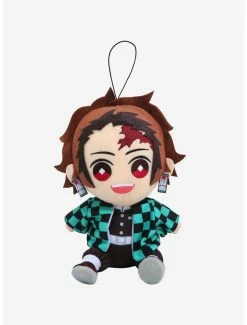 Anime Demon Slayer: Kimetsu No Yaiba Chibi Tanjiro Kamado (Sitting) 8 Inch Plush