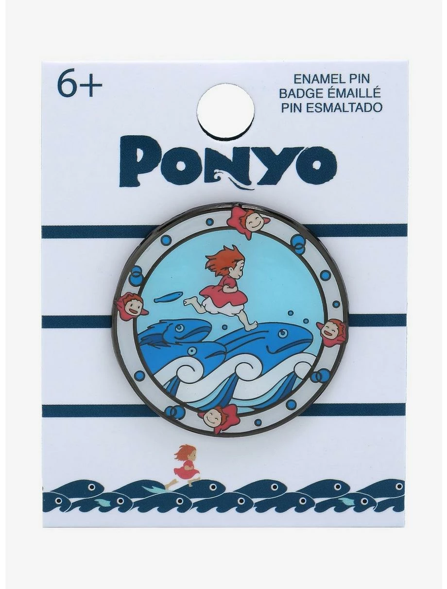 Anime Loungefly Studio Ghibli Ponyo Circular Frame Enamel Pin - BoxLunch Exclusive 4 Anime Loungefly Studio Ghibli Ponyo Circular Frame Enamel Pin - BoxLunch Exclusive - Image 2