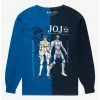 Anime JoJo's Bizarre Adventure Bruno & Zipper Man Portraits Split-Dye Long Sleeve T-Shirt - BoxLunch Exclusive -BoxLunch shop 18320793 hi