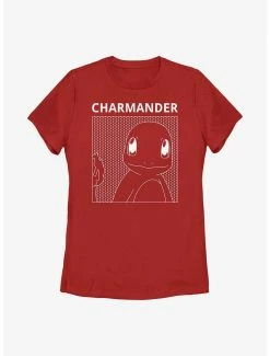 Anime Pokémon Charmander Comic Box Womens T-Shirt