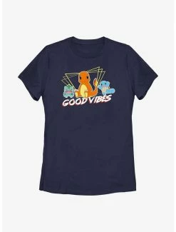 Anime Pokémon Good Vibes Starters Womens T-Shirt