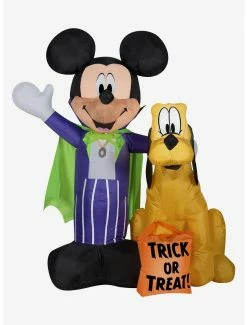 Cartoons Disney Mickey Mouse And Pluto With Treat Sack Scene Airblown