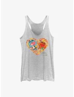 Cartoons The Amazing World Of Gumball Leaf Heart Womens Tank Top